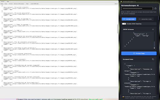 SchemaScraper AI  from Chrome web store to be run with OffiDocs Chromium online