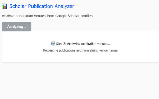 Scholar Publication Analyzer  from Chrome web store to be run with OffiDocs Chromium online