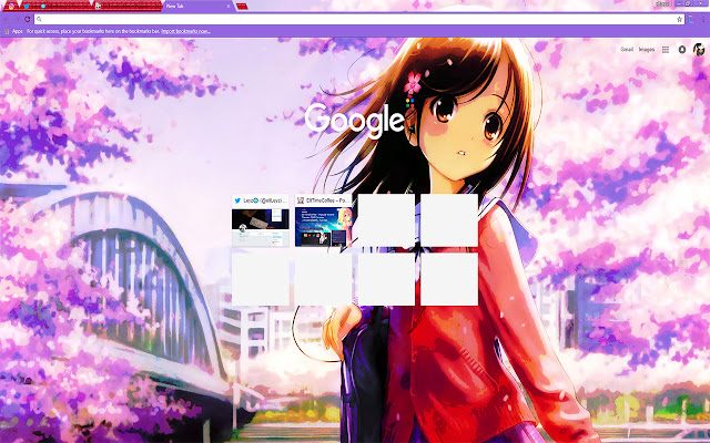 Schoolgirl on the sakura background | Kawaii  from Chrome web store to be run with OffiDocs Chromium online
