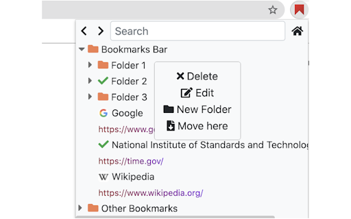 Schwifty Bookmarks 2  from Chrome web store to be run with OffiDocs Chromium online