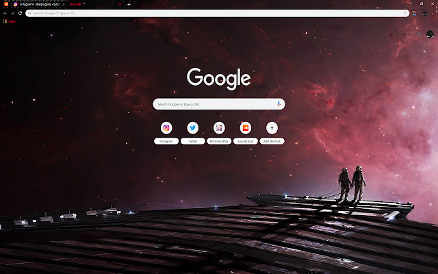 Sci Fi 2 Astronauts Space Galaxy | ARTWORK  from Chrome web store to be run with OffiDocs Chromium online