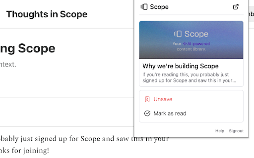Scope  from Chrome web store to be run with OffiDocs Chromium online