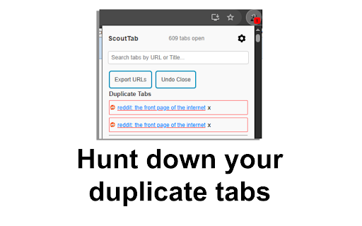 ScoutTab: Organize your tabs  from Chrome web store to be run with OffiDocs Chromium online