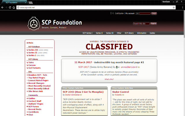 SCP Wiki Tools  from Chrome web store to be run with OffiDocs Chromium online