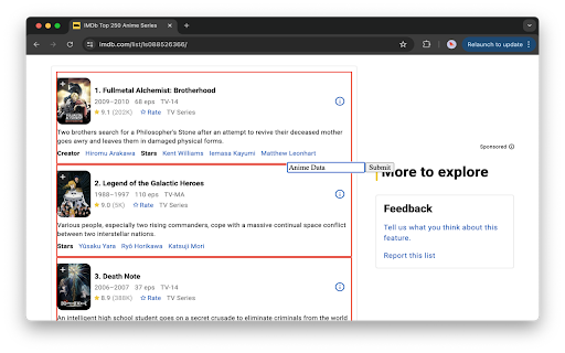 ScrapR  from Chrome web store to be run with OffiDocs Chromium online