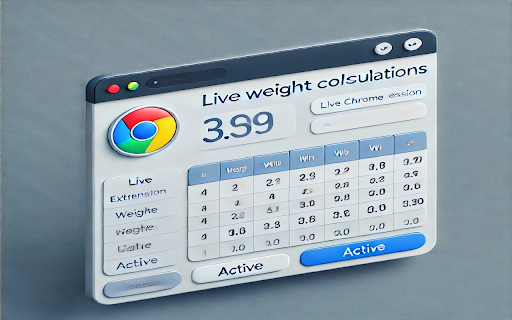 SCRAP Weight Calculator  from Chrome web store to be run with OffiDocs Chromium online