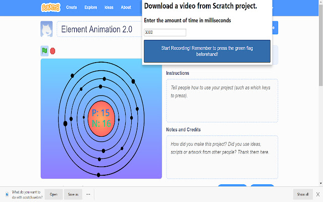 Scratch Downloader  from Chrome web store to be run with OffiDocs Chromium online