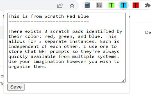 Scratch Pad Blue  from Chrome web store to be run with OffiDocs Chromium online