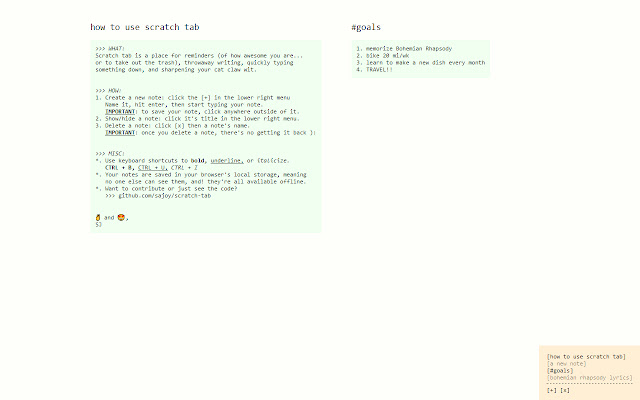 scratch tab  from Chrome web store to be run with OffiDocs Chromium online