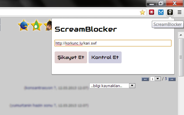 ScreamBlocker  from Chrome web store to be run with OffiDocs Chromium online