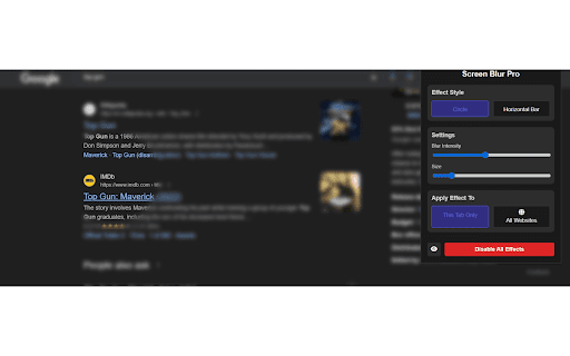 Screen Blur Pro  from Chrome web store to be run with OffiDocs Chromium online