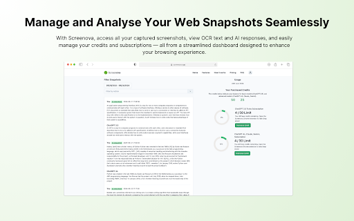 Screenova  from Chrome web store to be run with OffiDocs Chromium online