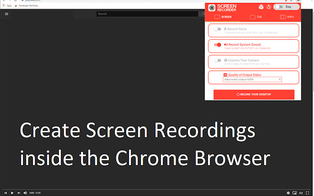 Screen Recorder  from Chrome web store to be run with OffiDocs Chromium online