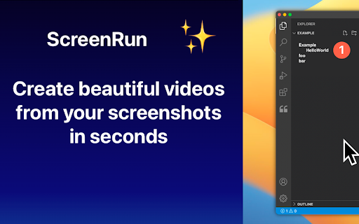 ScreenRun  from Chrome web store to be run with OffiDocs Chromium online