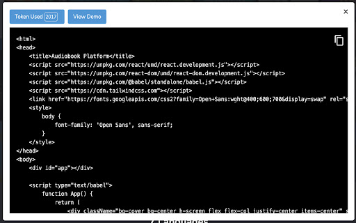 Screenshot to Code  from Chrome web store to be run with OffiDocs Chromium online