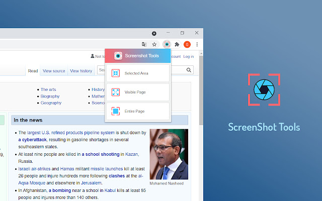 Screenshot Tools  from Chrome web store to be run with OffiDocs Chromium online