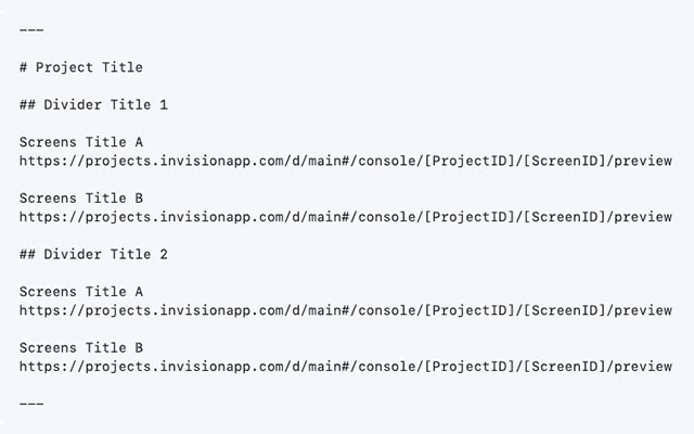 Screens List Get InVision links  from Chrome web store to be run with OffiDocs Chromium online