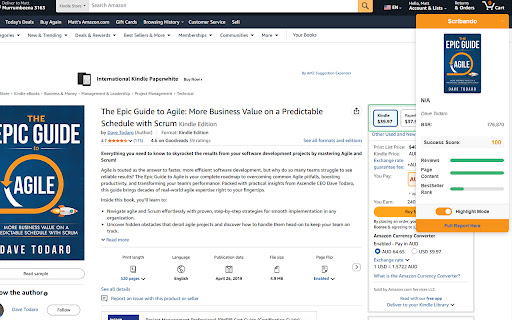 Scribando Book Marketing For Amazon KDP Books  from Chrome web store to be run with OffiDocs Chromium online
