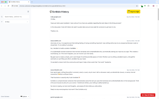 ScribbleAutomatic Text Saver  Backup  from Chrome web store to be run with OffiDocs Chromium online