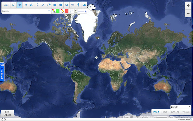 Chrome ウェブストアの Scribble Maps を OffiDocs Chromium オンラインで実行
