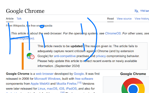 Scribbles  from Chrome web store to be run with OffiDocs Chromium online