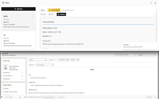 Scribbling EHR Sync  from Chrome web store to be run with OffiDocs Chromium online