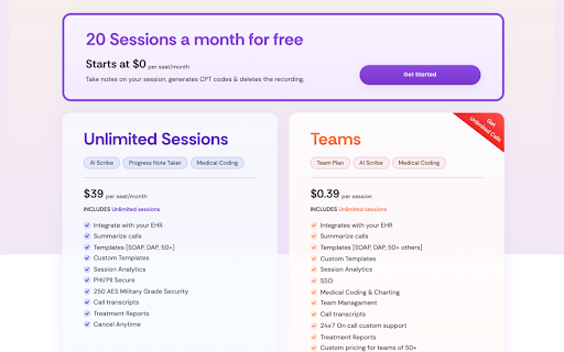 Scribe Health: AI Medical Scribe  Note Take  from Chrome web store to be run with OffiDocs Chromium online