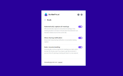 ScribePro.ai: Meeting assistant  from Chrome web store to be run with OffiDocs Chromium online