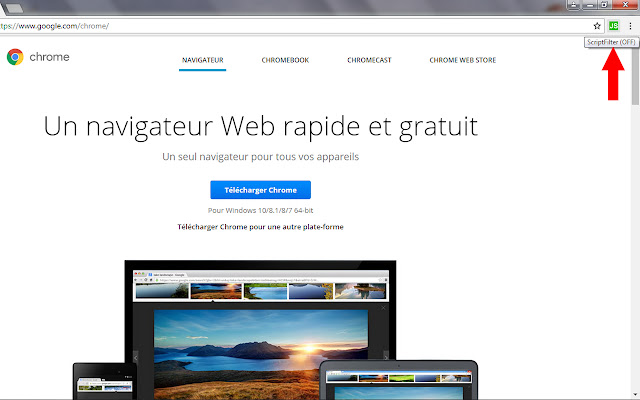 ScriptFilter  from Chrome web store to be run with OffiDocs Chromium online