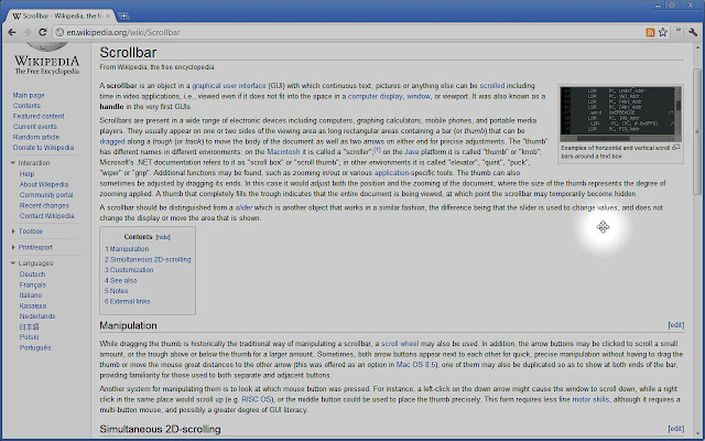 Scrollbar Anywhere  from Chrome web store to be run with OffiDocs Chromium online