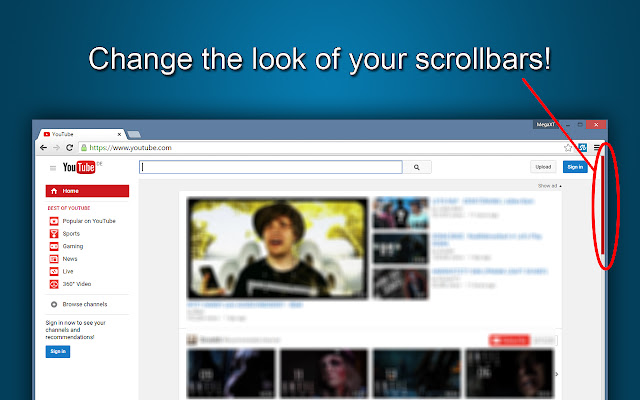Scrollbar Customizer  from Chrome web store to be run with OffiDocs Chromium online