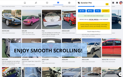 Scroller Pro  from Chrome web store to be run with OffiDocs Chromium online