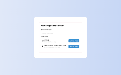 Scroll Pages Together  from Chrome web store to be run with OffiDocs Chromium online