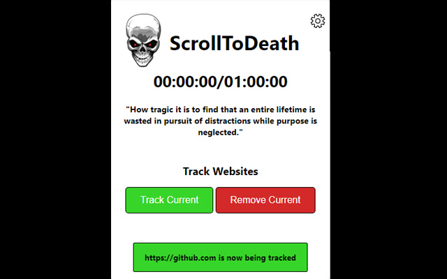 Scroll to Death  from Chrome web store to be run with OffiDocs Chromium online