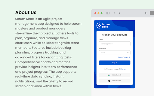 Scrum Slate – Screen Recorder  from Chrome web store to be run with OffiDocs Chromium online