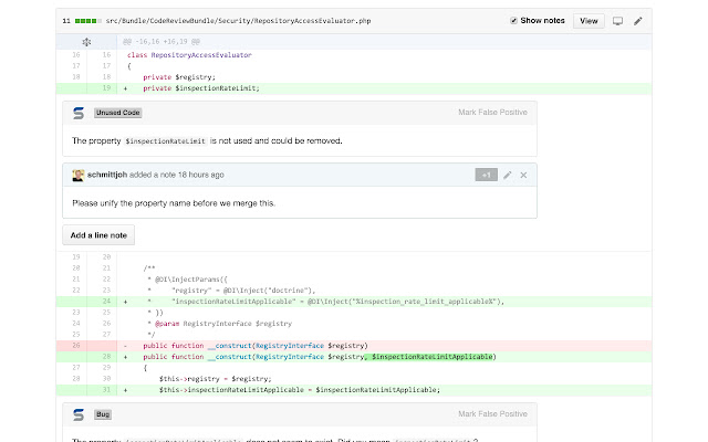 Scrutinizer for GitHub and Bitbucket  from Chrome web store to be run with OffiDocs Chromium online