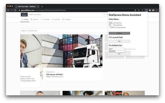 SDA  from Chrome web store to be run with OffiDocs Chromium online