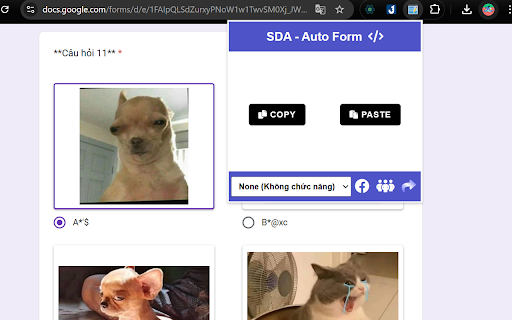 SDA Auto Form  from Chrome web store to be run with OffiDocs Chromium online