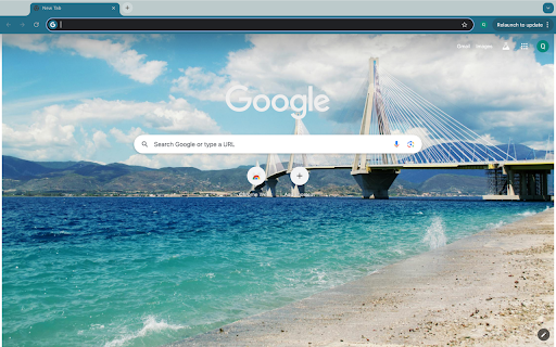sea ​​and bridge  from Chrome web store to be run with OffiDocs Chromium online