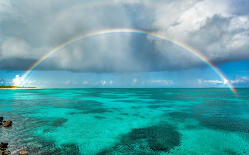 Sea and rainbow  from Chrome web store to be run with OffiDocs Chromium online
