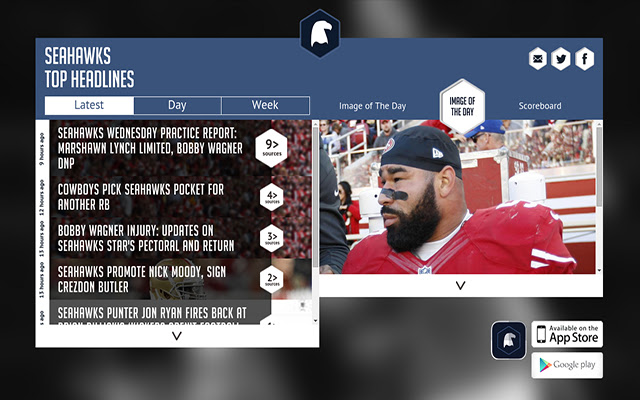 Seahawks News Sportfusion  from Chrome web store to be run with OffiDocs Chromium online