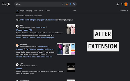 Search Ad Free  from Chrome web store to be run with OffiDocs Chromium online
