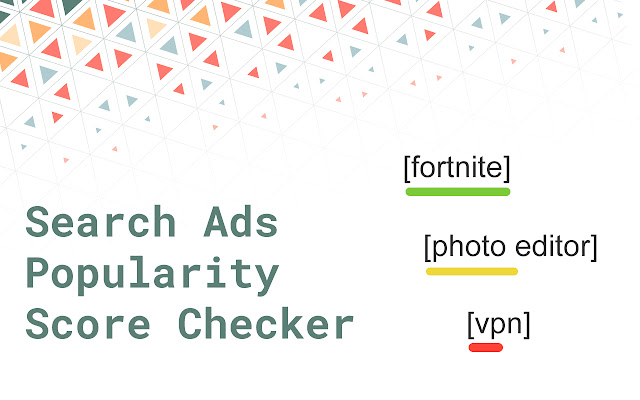 Search Ads Keywords Popularity Score Checker  from Chrome web store to be run with OffiDocs Chromium online