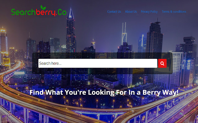 La page d'accueil Searchberry de la boutique en ligne Chrome sera exécutée avec OffiDocs Chromium en ligne