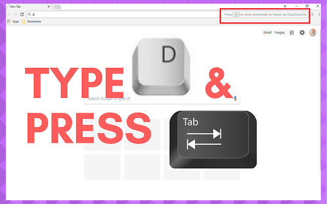 Search by DuckDuckGo  from Chrome web store to be run with OffiDocs Chromium online