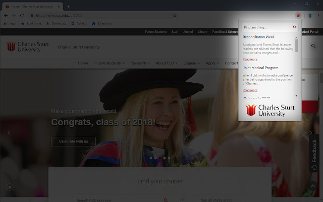 Search Charles Sturt University  from Chrome web store to be run with OffiDocs Chromium online