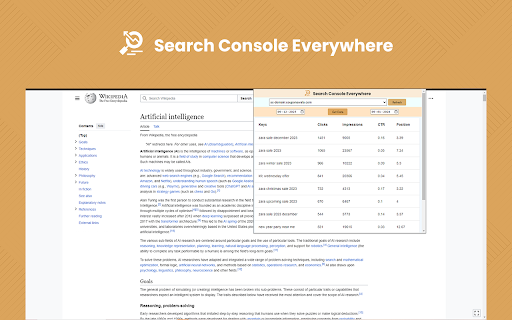Search Console Everywhere  from Chrome web store to be run with OffiDocs Chromium online