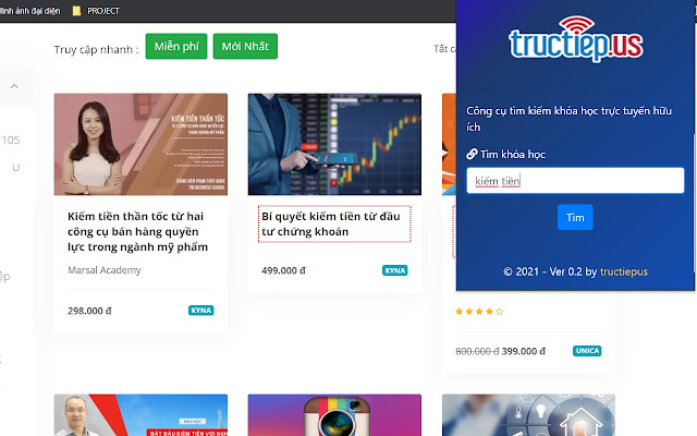 Search Course by tructuyenus  from Chrome web store to be run with OffiDocs Chromium online
