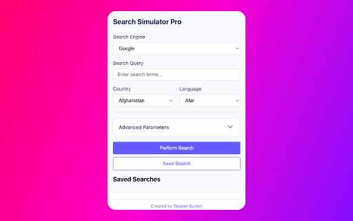 Search Engine Simulator Pro  from Chrome web store to be run with OffiDocs Chromium online