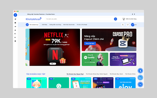 Search for KhoTaiKhoan  from Chrome web store to be run with OffiDocs Chromium online